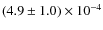 $(4.9\pm1.0)\times10^{-4}$