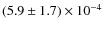 $(5.9\pm1.7)\times10^{-4}$