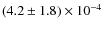 $(4.2\pm1.8)\times10^{-4}$