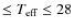 $\le T_{\rm eff} \le 28$