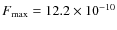 $F_{\rm max} = 12.2 \times 10^{-10}$