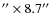 $^{\prime \prime } \times 8.7^{\prime \prime }$