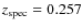 $z_{\rm spec}=0.257$