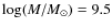$\log(M/M_\odot)=9.5$