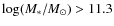 $\log(M_{*}/M_{\odot})>11.3$