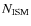 $N_{\rm ISM}$