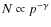 $N\propto
p^{-\gamma}$