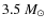 $3.5~M_{\odot}$