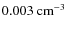 $0.003~{\rm cm^{-3}}$