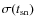 $\sigma(t_{{\rm sn}})$