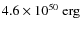 $4.6 \times 10^{50}~{\rm erg}$