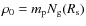 $\rho_0 =
m_{\rm p}N_{\rm g}(R_{\rm s})$