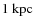 $1~{\rm kpc}$