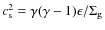 $c_{\rm s}^2=\gamma(\gamma-1)\epsilon/\Sigma_{\rm
g}$