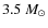 $3.5~M_\odot$