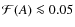 ${\cal F}(A)\la 0.05$