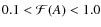 $0.1<{\cal F}(A)<1.0$