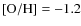 ${\rm [O/H]}=-1.2$