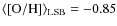 $\langle{\rm [O/H]}\rangle_{\rm LSB}=-0.85$