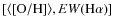 $[\langle {\rm [O/H]} \rangle, EW({\rm H}\alpha)]$