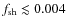 $f_{\rm sh}\lesssim 0.004$