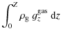 $\displaystyle \int_0^Z \rho_{\rm g} ~ g_{z}^{\rm gas} ~ {\rm d}z$