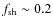 $f_{\rm sh}\sim 0.2$