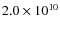 $2.0\times 10^{10}$
