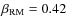 $\beta_{\rm RM}=0.42$