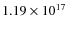$1.19\times10^{17}$