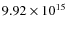 $9.92\times10^{15}$