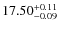 $\rm 17.50_{-0.09}^{+0.11}$