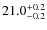 $\rm 21.0_{-0.2}^{+0.2}$