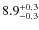 $\rm 8.9_{-0.3}^{+0.3}$
