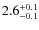 $\rm 2.6_{-0.1}^{+0.1}$