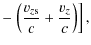 $\displaystyle - \left. \left( \frac{v_{z{\rm s}}}{c}+\frac{v_z}{c} \right) \right],$
