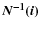 $\vec { N^{-1}(i)}$