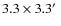 $3.3\times3.3\hbox{$^\prime$ }$