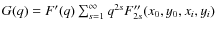$G(q)= F'(q) \sum_{s=1}^{\infty} q^{2s}F''_{2s}(x_0,y_0,x_i,y_i)$