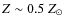 $Z \sim 0.5~Z_{\odot}$