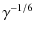 $\displaystyle \gamma^{-1/6}_{}$