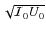 $ \sqrt{{\cal I}_0 U_0}$
