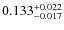 $\rm0.133^{+0.022}_{-0.017}$