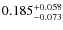 $\rm0.185^{+0.058}_{-0.073}$