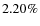 $2.20\%$