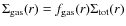 $\Sigma_{\rm gas}(r)=f_{\rm gas}(r) \Sigma_{\rm tot}(r)$