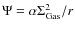 $\Psi =
\alpha \Sigma_{\rm Gas}^2/r$