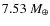 $7.53~M_{\oplus}$
