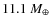 $11.1~M_{\oplus}$
