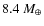 $8.4~M_{\oplus}$